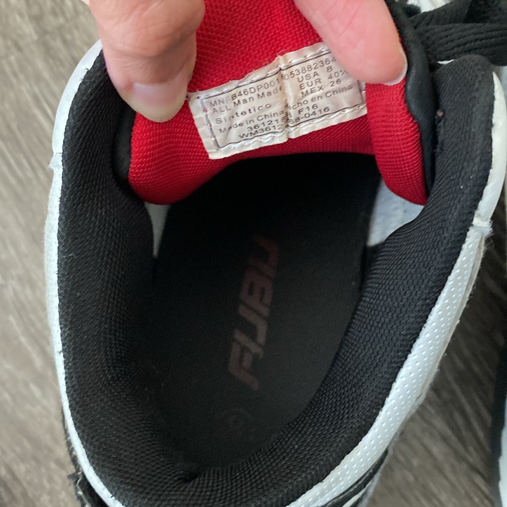 FUBU White, Black, and Gray Patterned ankle Sneakers - Picture 11 of 17